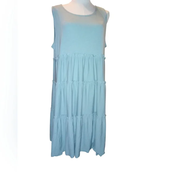 knee length dresses for ladies Zenana Sleeveless Tiered MIDI Dress main image 0